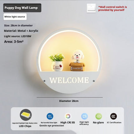Nordic LED Wall Lights – Deer, Swan, & Dog | Warm & Tri-Colour Options