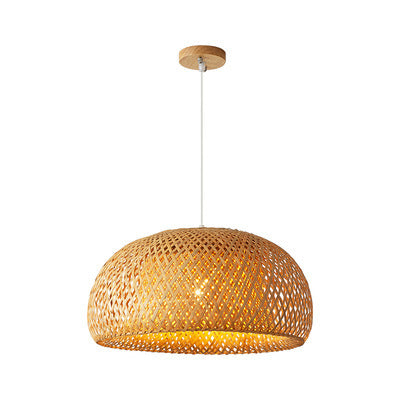 Bamboo Woven Droplight – Natural Fibre Chandelier Light