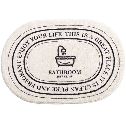 Quote Bathroom Entrance Door Mat 🖤✨