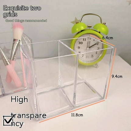 Transparent Acrylic Pen Holder – Multi Grid Desk Organiser