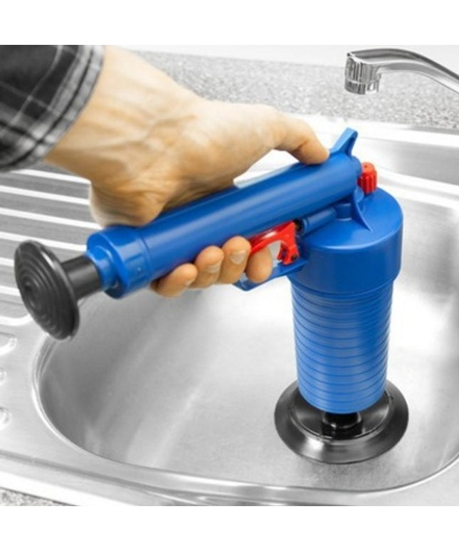 Air Power Drain Blaster Gun – High-Pressure Pipe Cleaner with 4 Attachments