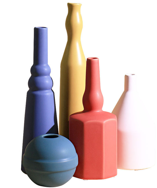 Morandi Ceramic Art Vase – Nordic Minimalist Colour Statement