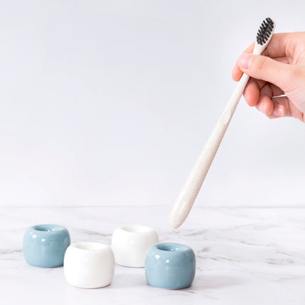 Minimalist Ceramic Ring Toothbrush Holder ✨🪥