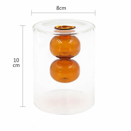 Double Glass Vase – Colour-Shift Transparent Statement Décor