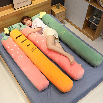 Super Fun Cylindrical Plush Pillows – Carrot, Strawberry and Cactus Designs 🥕🍓🌵