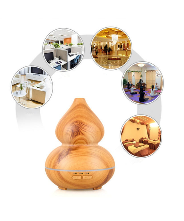 Gourd Shape Aromatherapy Humidifier – 150ml Ultrasonic, Silent Design