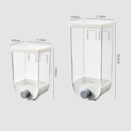 Wall Mounted Cereal Dispenser Airtight Grain Storage Box