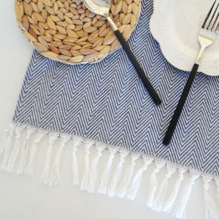 Cotton Herringbone Napkins ✨ – Fringed, 5 Colours