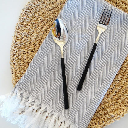 Cotton Herringbone Napkins ✨ – Fringed, 5 Colours