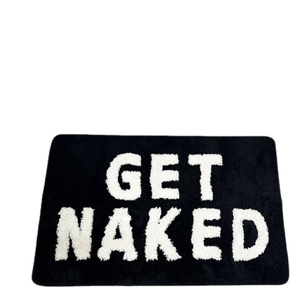 Get Naked Bathroom Mat | Funny Jacquard Bath Rug
