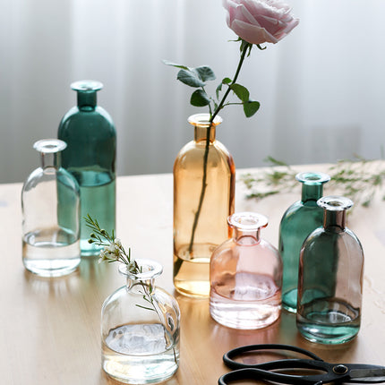 Nordic Glass Vase | Coloured Decorative Flower Vase