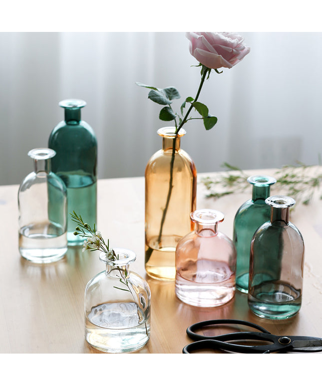 Nordic Glass Vase | Coloured Decorative Flower Vase