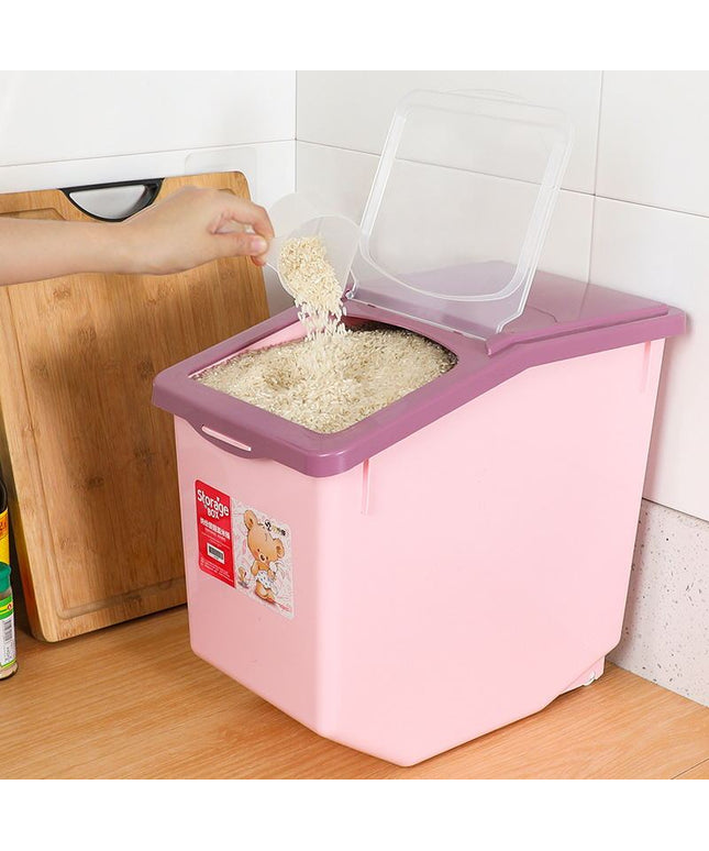 Plastic Food Storage Box 🍱 – Lift-Up Lid, Moisture-Proof, 2 Sizes