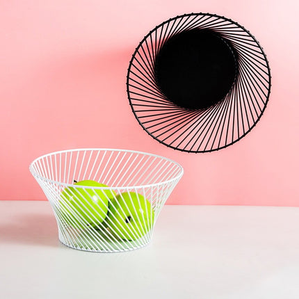 Wrought Iron Fruit Basket 🖤🤍 – Minimalist Black or White