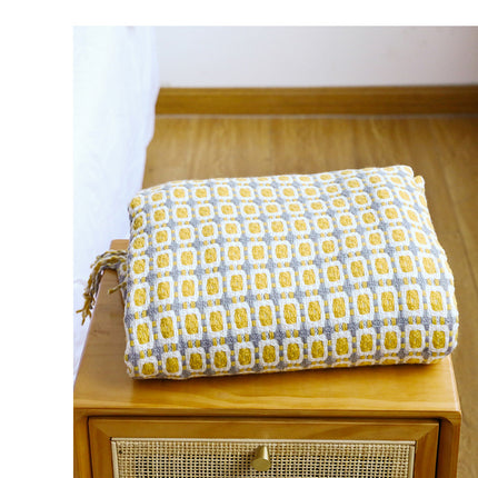 Houndstooth Tassel Blanket | Soft Woven Throw for Sofa & Bed
