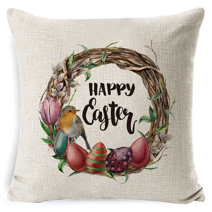 Easter Cushion Covers 45x45 | Bunny & Egg Spring Pillows