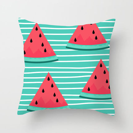 Geometric Cushion Covers Set | Colourful Peach Skin Pillows 45x45