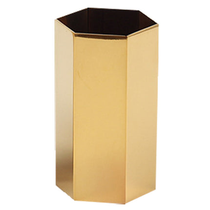 Gold Stainless Steel Hexagon Vase or Pen Holder – Minimalist Organiser