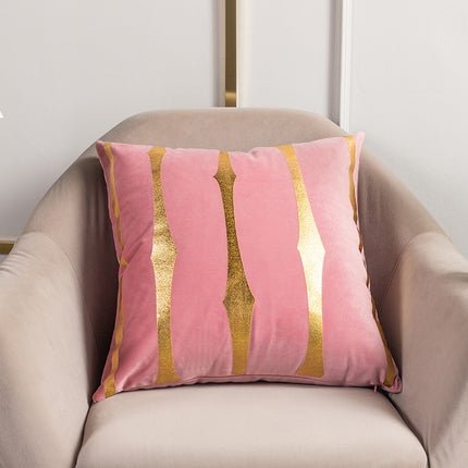 Golden Stripe Cushion Cover – 45x45cm in Beige or Brown