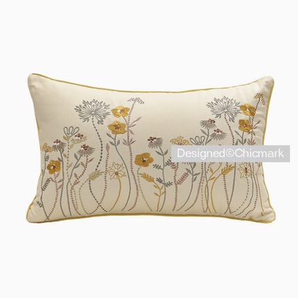 Embroidered Plant & Flower Cushion Covers – 16 Embroidered Designs 🌿🌸