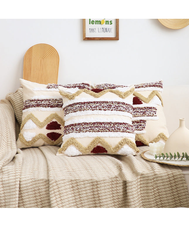 Geometric Art Cushion | Square Throw Pillow for Sofa & Bay Window
