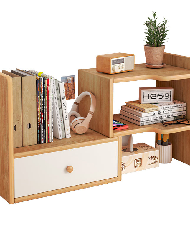 Adjustable Desktop Bookshelf Retractable Desk Organiser
