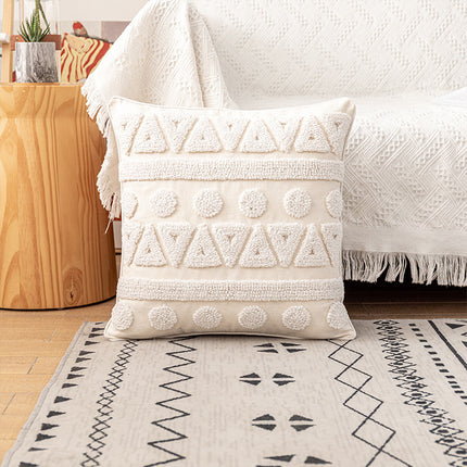 Nordic Beige Tufted Geometric Cushion - 4 designs