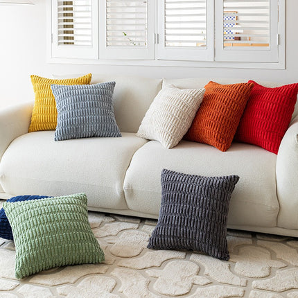 Colourful Wheat-Ear Corduroy Cushions – Soft & Stylish 45x45 cm