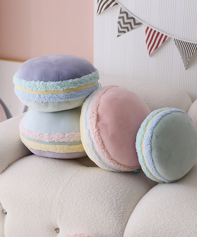 Super Soft Macaron Throw Pillows – Cute Plush Cushions in Pink, Blue & Purple