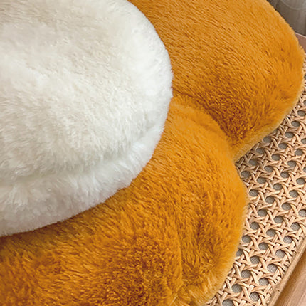 Plush Flower-Shaped Cushion