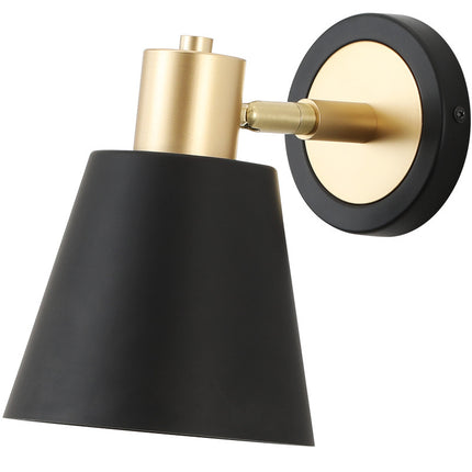 Nordic Style Black & Gold Wall Light – 4 Shade Designs | LED Iron Lamp