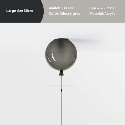 Balloon Shaped Ceiling Light Shade – Colourful Modern LED Acrylic Lamp