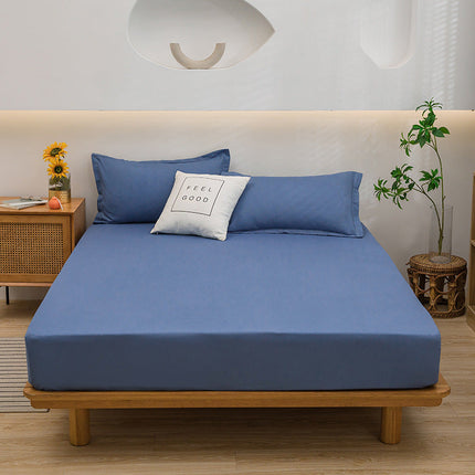 Fitted sheet one-piece solid color aloe cotton mattress non-slip – Trendy & Practical for Daily Living