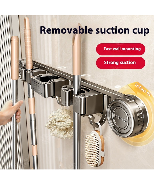 Bathroom Punch-free Broom Cleaning Tool Storage Rack