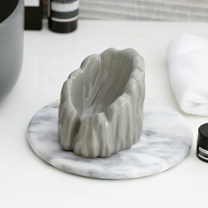 Ceramic Mountain Soap Dish with Drip Space