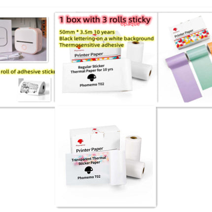 Portable Mini Thermal Label Printer Bluetooth Inkless Pocket Printer