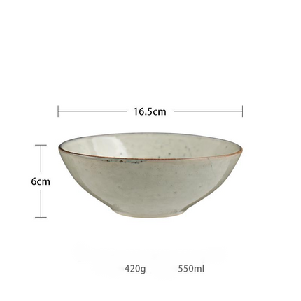 Retro Ceramic Tableware Set | Kiln Glaze Plates & Bowls