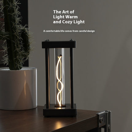 Creative Square Quantum Night Light Curved Wire Light Usb Atmosphere Small Night Lamp