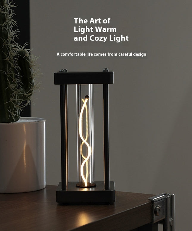 Creative Square Quantum Night Light Curved Wire Light Usb Atmosphere Small Night Lamp