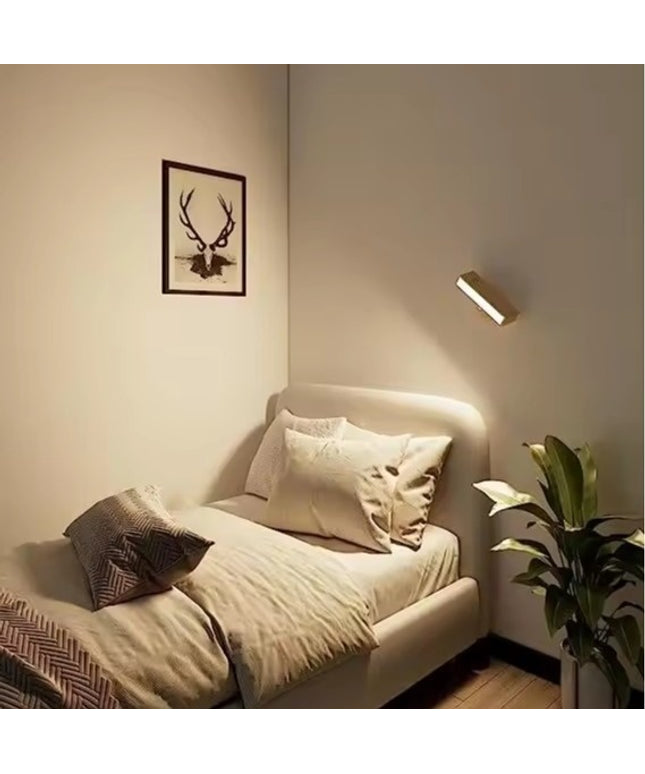 Creative Bedroom Minimalist Wooden Wall Lamp