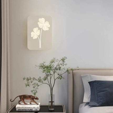 Modern Acrylic Wall Light – LED Tricolour Lamp in Pink or White (Clover, Ginkgo, Love Designs)