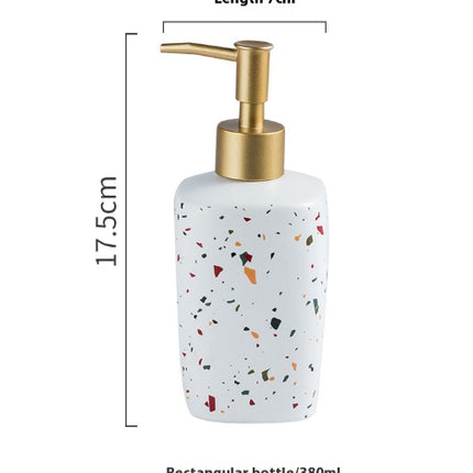 Nordic Ceramic Bathroom Hand Sanitizer Storage Bottle