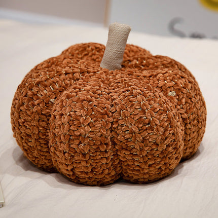 Small Pumpkin Sofa Cushion – Caramel 30cm Autumn Decorative Pillow