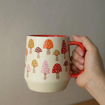 Large Mushroom Mug 600ml | Cute Ceramic Coffee Cup