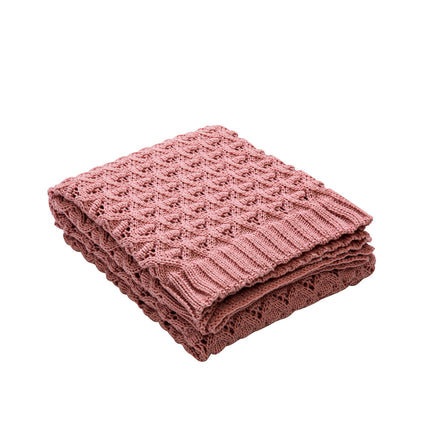 Textile nordic ins diamond hole knitted blanket sofa soft decoration home matching blanket – Trendy & Practical for Daily Living