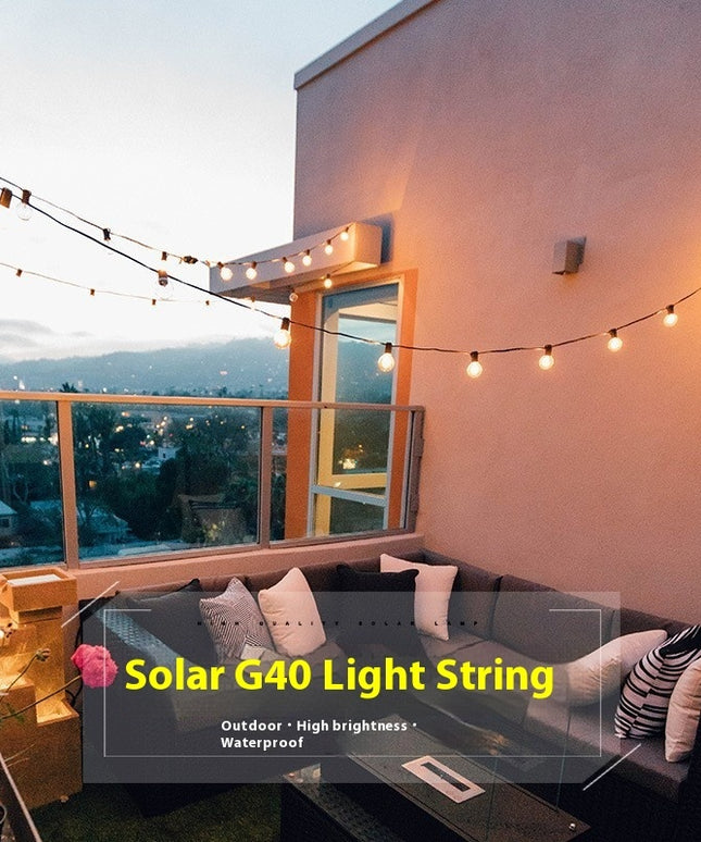 Solar Retro Outdoor String Lights – Garden & Camping Decor | Ikeame