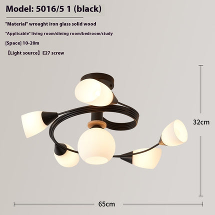 Spiral LED Droplight – Sculptural Luxury Chandelier | 4 or 6 Lamps