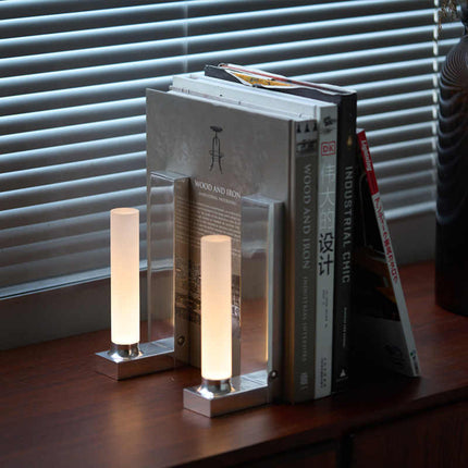 Luxury Bookend Lamp – Polished Aluminium LED Lighting | Ikeame