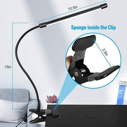 Flexible LED Reading & Study Lamp – USB Powered Desk Light (Black or White)