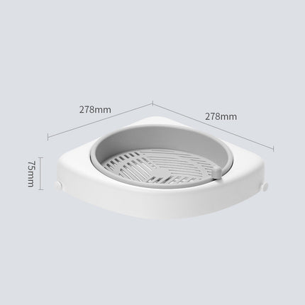 Perforation-Free Rotating Bathroom Shelf